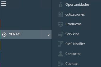 Ventas menu