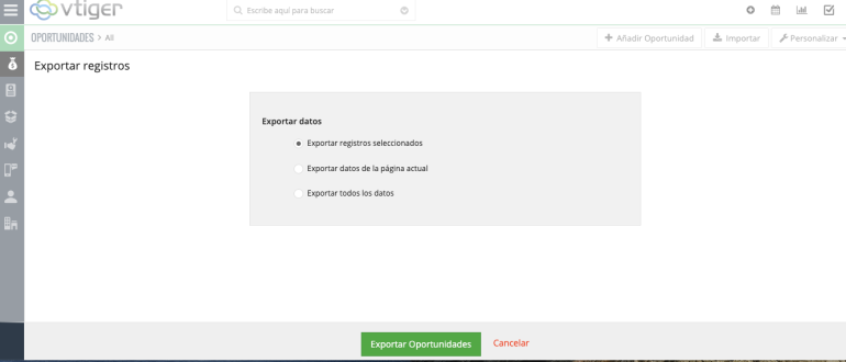 Exportar oportunidad 2